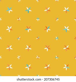 Floral seamless pattern with a leaf. Vector illustration