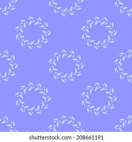 Floral seamless pattern with a leaf. Vector illustration