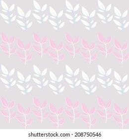 Floral seamless pattern with a leaf. Vector texture 
