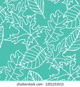 floral seamless pattern with leaves
