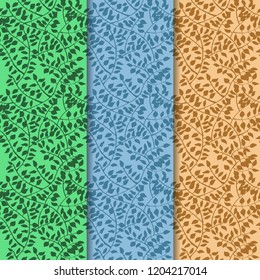 floral seamless pattern with leaves