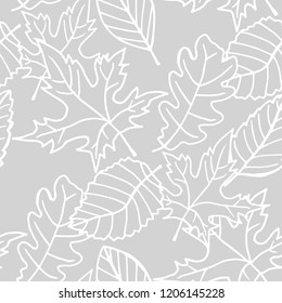 floral seamless pattern with leaves