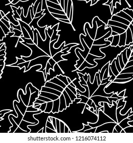 floral seamless pattern with leaves