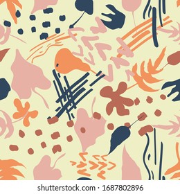Floral seamless pattern. Leaves seamless pattern