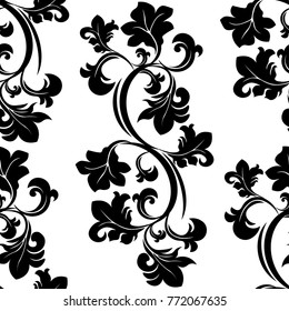 Floral seamless pattern leaves