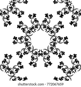 Floral seamless pattern leaves
