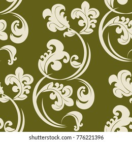 Floral seamless pattern leaves