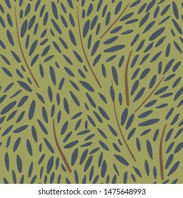 Floral seamless pattern. Leaves background