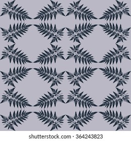 Floral seamless pattern. Leaves background in vector. Fern abstract illustration 