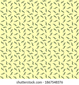Floral seamless pattern of leaves and branches. Hand drawn endless ornament.