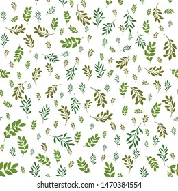 Floral seamless pattern with leaves. Seamless pattern can be used for wallpaper, pattern fills, web page background, surface textures