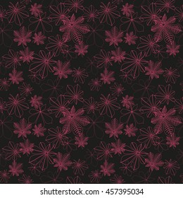 Floral seamless pattern with leaves of chestnut
