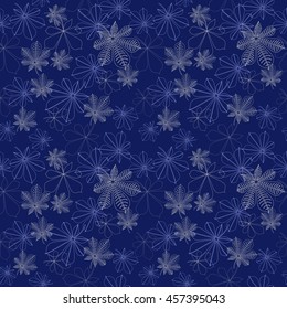Floral seamless pattern with leaves of chestnut