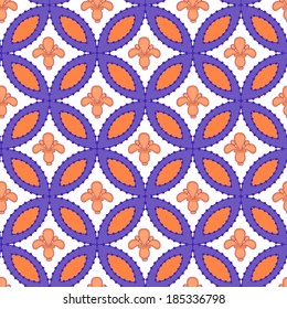 Floral seamless pattern with leaves and dots, abstract background. vector