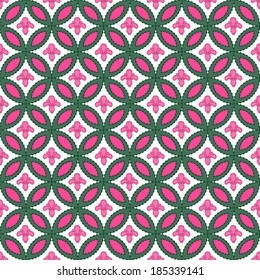 Floral seamless pattern with leaves and dots, abstract background. vector 