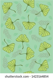 Floral Seamless Pattern with Leaves for Wallpaper, Greeting Card, Gift Box, Invitation, Textile Printing. Vector illustration. Abstract background. Eps10