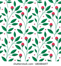 Floral seamless pattern with Leaves for wallpaper, website background, textile printing. vector summer illustration on light background. 