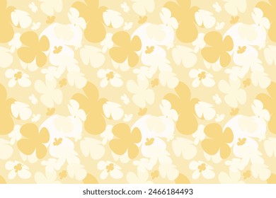 Patrón Floral Sin Costuras, Estampado Liberty Ditsy Con Flores Suavemente Diminutas. Lindo diseño botánico, adorno bonito: plantas dibujadas a mano, flores Pequeñas simples, diminuto sobre un fondo claro. Vector.