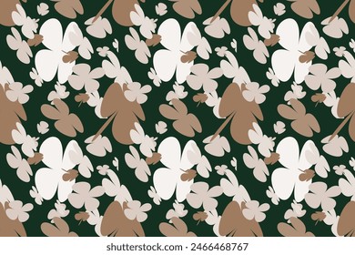Floral nahtloses Muster, Liberty ditsy Print mit sanft winzigen Blumen. Nettes botanisches Design, hübsches Ornament: handgezeichnete Pflanzen, einfache Kleine Blumen, winzig auf leichtem Hintergrund. Vektorgrafik.