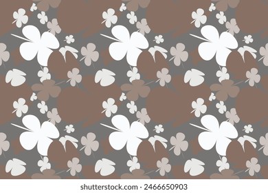 Floral Seamless Pattern, Liberty Ditsy Print With Gently Tiny Flowers. Cute Botanical Design, Pretty Ornament: Hand Drawn Plants, Simple Small Flowers, Tiny on a Light  Background. Vector.