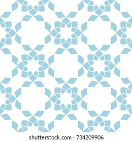 Floral seamless pattern. Light blue colored background with flower elements for wallpapers and textile