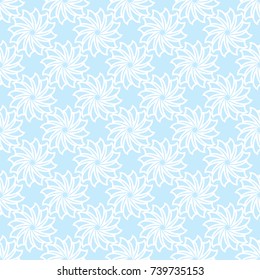Floral seamless pattern. Light blue colored background with flower elements for wallpapers and textile