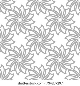Floral seamless pattern. Light gray background with flower elements for wallpapers and textile