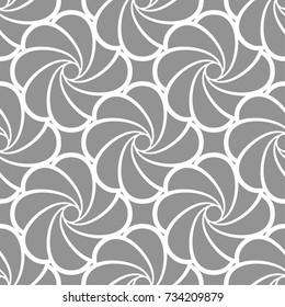 Floral seamless pattern. Light gray background with flower elements for wallpapers and textile
