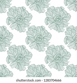 Floral seamless pattern with magic flowers.