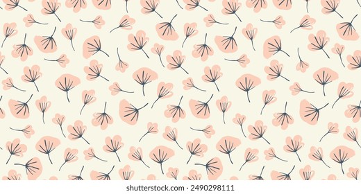 Patrón floral sin costuras. Diseño abstracto moderno para papel, cubierta, tela, marcapasos y otros usos