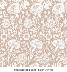 Floral seamless pattern. Modern background for interior decoration, wrapping paper, graphic design and textile. Vector illustration.  