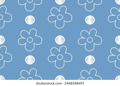 Floral seamless pattern, modern floral design for fabric, cotton, wallpaper, satin, gift wrap, carpet.