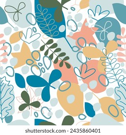 Floral seamless pattern Modern exotic jungle and plants illustration in vector design for paper, cover, fabric, interior decor and other users.