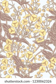 Floral seamless pattern. Modern seamless pattern for interior decoration, wrapping paper, graphic design and textile. Vector illustration. Backgrounds.