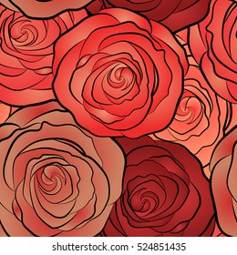 Floral seamless pattern with multicolor bright summer flowers. Endless multicolored vector texture for romantic design, decoration, posters, advertisement, for textile print and fabric.
