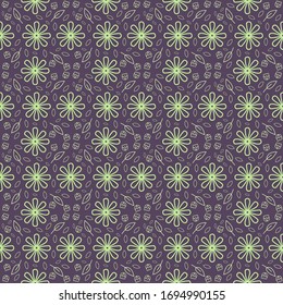 nahtlose Blumenmuster, Naturhintergrund Vektorillustration
