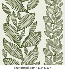 Floral seamless pattern, nature vector background.