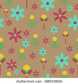 floral seamless pattern with neutral color