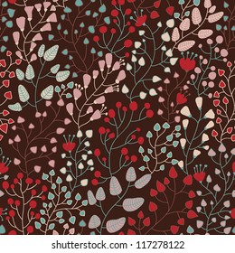 Floral seamless pattern for nice modern wallpapers in stylish colors