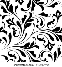 Floral seamless pattern. Not cropped and hidden under mask. Decorative ornament for paper, wallpaper, wrapping and textiles.