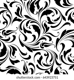 Floral seamless pattern. Not cropped and hidden under mask. Endless texture for  paper, wallpaper, wrapping and textiles.
