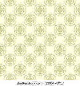 Floral seamless pattern. Olive green background
