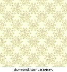 Floral seamless pattern. Olive green background