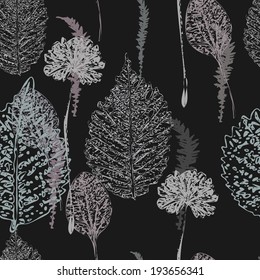 floral seamless pattern on a black background 