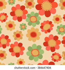 Floral seamless pattern on Easter theme whith flower. Easter Spring background with flower colorful. Pattern for scrapbook and wraping paper. Vector illustration. 