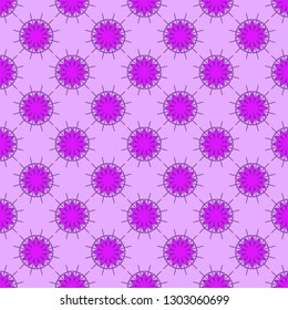 Floral seamless pattern on the light violet background