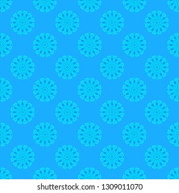 Floral seamless pattern on the light blue background