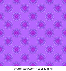Floral seamless pattern on the light violet background