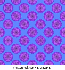 Floral seamless pattern on the navy blue background