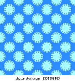 Floral seamless pattern on the navy blue background